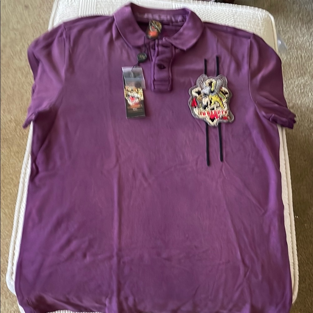 Vintage Ed Hardy Purple Polo Shirt